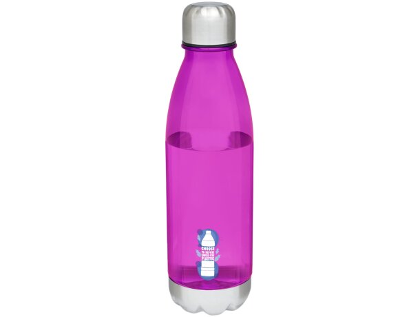 Bidón deportivo de 685 ml de Tritan™ personalizado rosa transparente