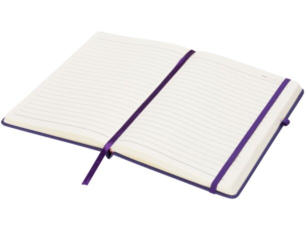 Libretas con banda elastica rivista diseño moderno tapa tactil elegante Morado detalle 36