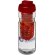 H2O Active® Base Bidón deportivo e infusor con Tapa Flip de 650 ml personalizado transparente/rojo