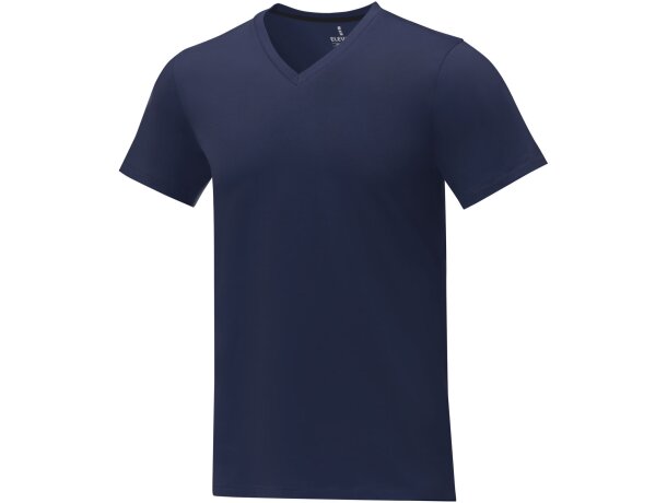 Camiseta de hombre personalizada con cuello de pico Somoto algodón 160 g/m2 Negro intenso detalle 20