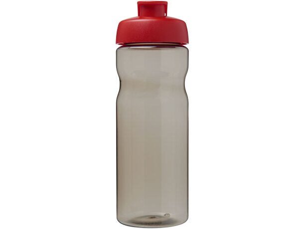 Bidón deportivo con tapa Flip de 650 ml personalizado rojo/carbón