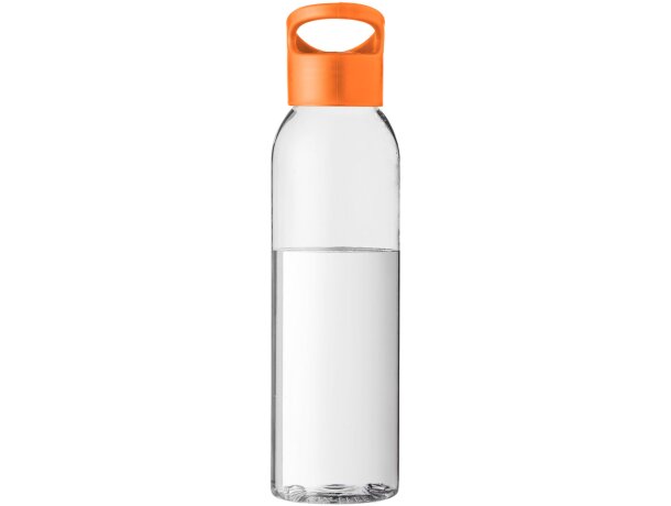 Bidón de Tritan™ de 650 ml colour-pop personalizado naranja/transparente