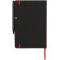 Libretas con banda elastica Noir Edge moderna elegante tapa suave negra Negro intenso/rojo detalle 3