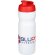 Baseline® Plus Bidón deportivo con tapa Flip de 650 ml personalizado blanco/rojo