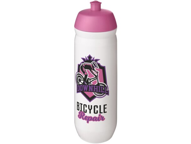 Bidón deportivo de 750 ml &quot;HydroFlex&quot; personalizado magenta/blanco