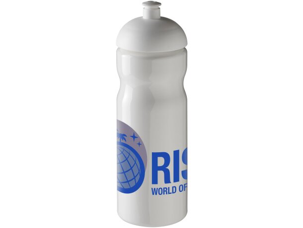 H2O Active® Base Bidón deportivo con Tapa Dome de 650 ml personalizado blanco