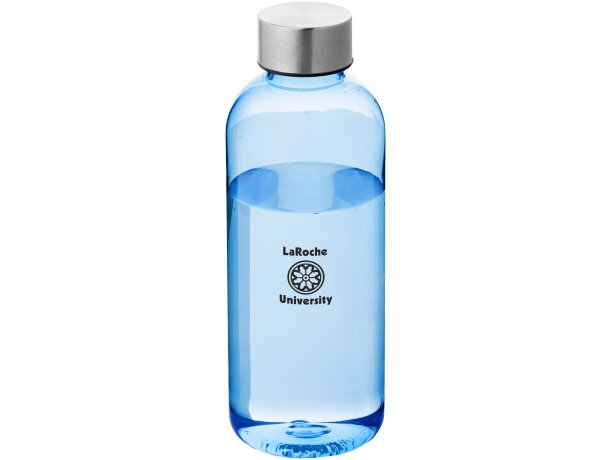 Botella deportiva sencilla con tapa de aluminio personalizada personalizada azul transparente