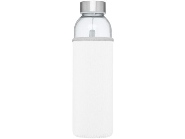 Bidón deportivo de vidrio de 500 ml personalizado blanco