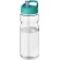 Bidón deportivo &quot;H2O Active® Base Tritan™&quot; de 650 ml personalizado transparente claro/azul aqua