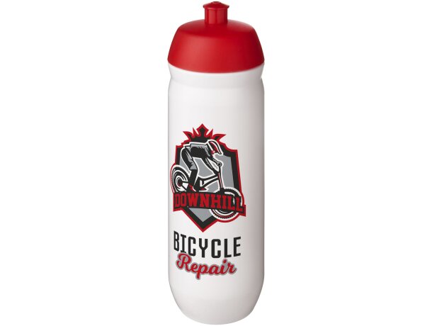 Bidón deportivo de 750 ml &quot;HydroFlex&quot; personalizado rojo/blanco