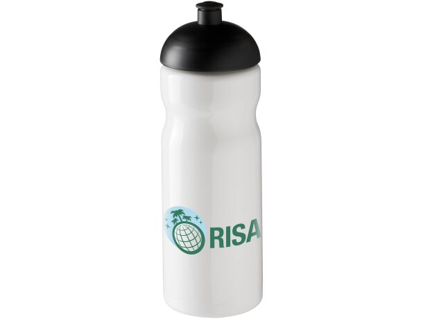 H2O Active® Base Bidón deportivo con Tapa Dome de 650 ml personalizado blanco/negro intenso