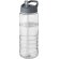 H2O Active® Treble Bidón deportivo con tapa con boquilla de 750 ml personalizado transparente/gris tormenta