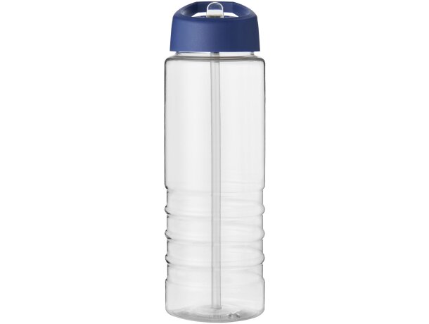 H2O Active® Treble Bidón deportivo con tapa con boquilla de 750 ml personalizado transparente/azul