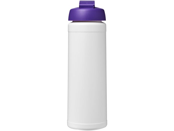 Baseline® Plus Bidón deportivo con Tapa Flip de 750 ml personalizado blanco/morado