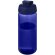 Bidón deportivo con tapa Flip de 600 ml personalizado azul/azul