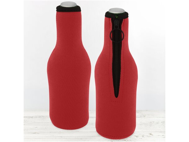 Botellas térmicas funda neopreno reciclado Fris se dobla cabe en bolsillo Rojo detalle 13