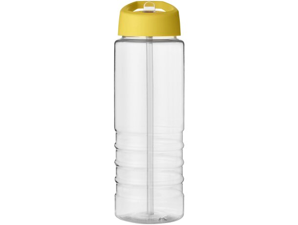 H2O Active® Treble Bidón deportivo con tapa con boquilla de 750 ml personalizado transparente/amarillo