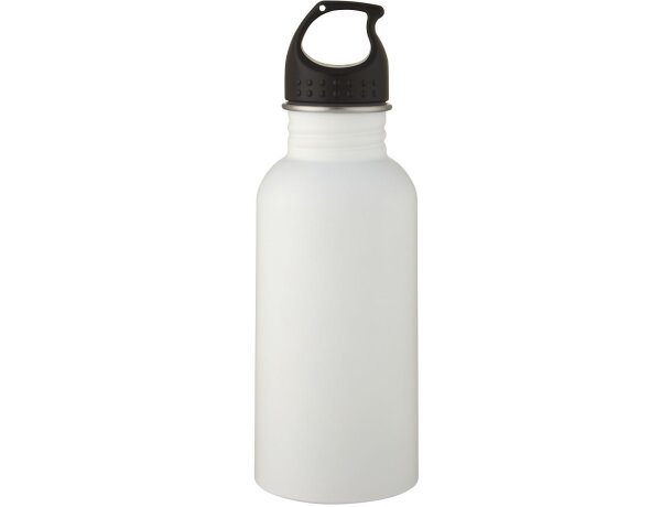 Bidones deportivos 500ml Luca acero inoxidable mate sin BPA Blanco detalle 1