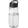 H2O Active® Pulse Bidón deportivo con tapa con boquilla de 600 ml personalizado transparente/negro intenso