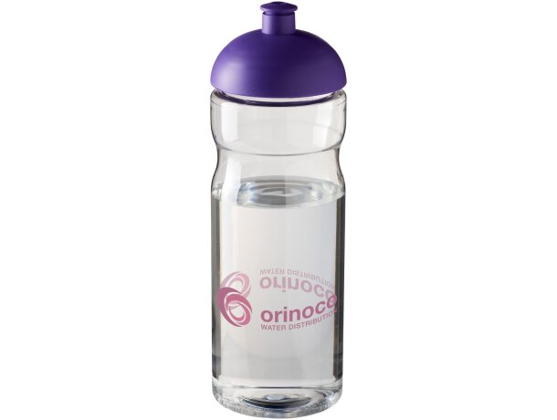 H2O Active® Base Bidón deportivo con Tapa Dome de 650 ml personalizado transparente/morado