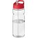 Bidón deportivo &quot;H2O Active® Base Tritan™&quot; de 650 ml personalizado transparente claro/rojo