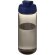 Bidón deportivo con tapa Flip de 600 ml personalizado carbón/azul