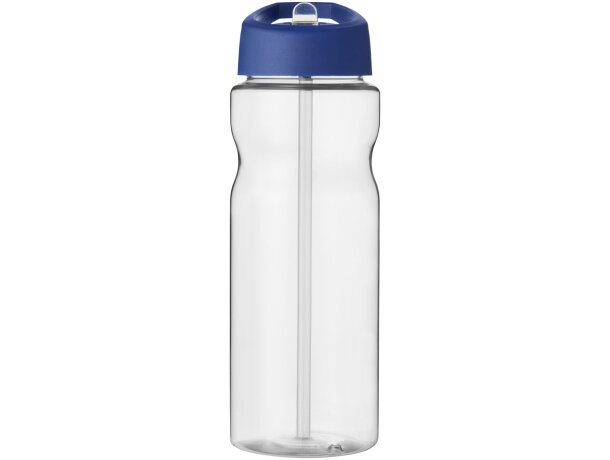 Bidón deportivo &quot;H2O Active® Base Tritan™&quot; de 650 ml personalizado transparente claro/azul