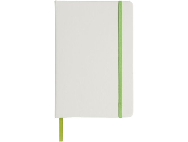 Libreta A5 blanca con cinta de color Spectrum personalizado