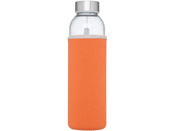 Bidón deportivo de vidrio de 500 ml personalizado naranja