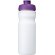 Baseline® Plus Bidón deportivo con tapa Flip de 650 ml personalizado blanco/morado