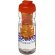 H2O Active® Base Bidón deportivo e infusor con Tapa Flip de 650 ml personalizado transparente/naranja