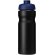 Baseline® Plus Bidón deportivo con tapa Flip de 650 ml personalizado negro intenso/azul