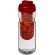 H2O Active® Base Bidón deportivo e infusor con Tapa Flip de 650 ml personalizado transparente/rojo