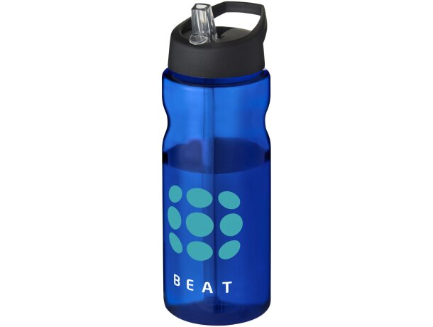 Bidón deportivo &quot;H2O Active® Base Tritan™&quot; de 650 ml personalizado azul/negro intenso