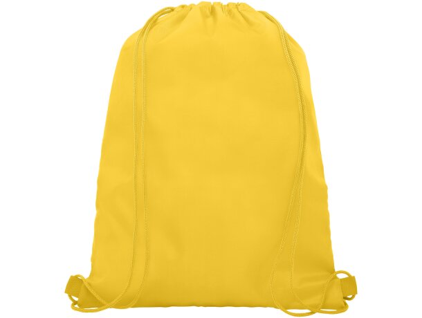 Mochila de cuerdas con logotipo para empresa original Oriole con malla y puerto auriculares Amarillo detalle 28