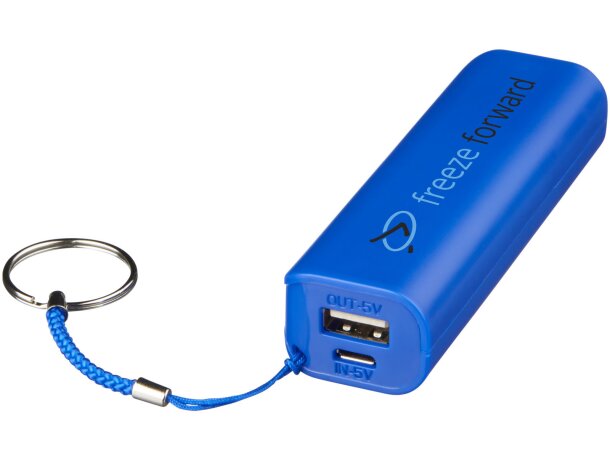 Powerbank de 1200 mAh Span con llavero y cable USB a micro USB Azul real detalle 13