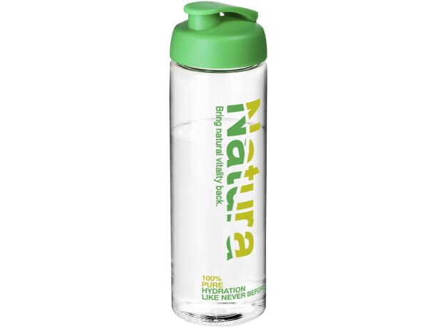 H2O Active® Vibe Bidón deportivo con tapa Flip de 850 ml personalizado transparente/verde