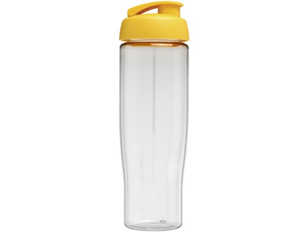 H2O Active® Tempo Bidón deportivo con Tapa Flip de 700 ml personalizado transparente/amarillo