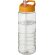 H2O Active® Treble Bidón deportivo con tapa con boquilla de 750 ml personalizado transparente/naranja