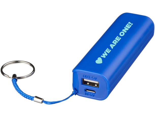 Powerbank de 1200 mAh Span con llavero y cable USB a micro USB Azul real detalle 14