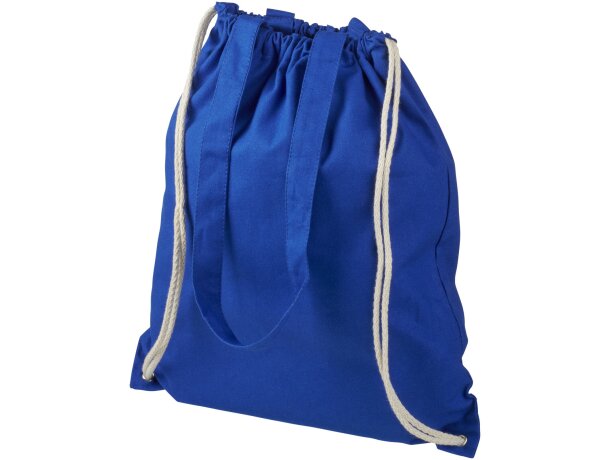 Mochilas sacos publicitarias con asas largas y cuerda Eliza 6L 240 g/m² Azul real detalle 13