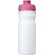 Baseline® Plus Bidón deportivo con tapa Flip de 650 ml personalizado blanco/rosa