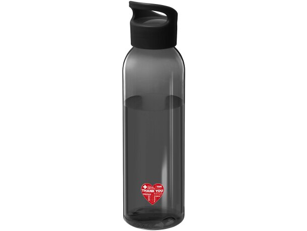 Botella de 650 ml con tapa de rosca personalizada negro intenso