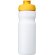 Baseline® Plus Bidón deportivo con tapa Flip de 650 ml personalizado blanco/amarillo