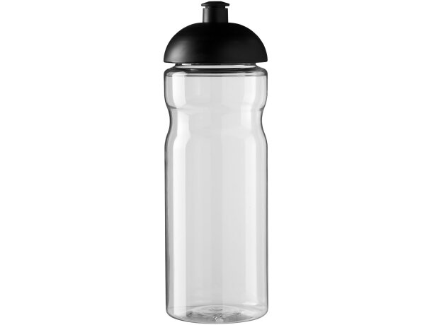 H2O Active® Base Bidón deportivo con Tapa Dome de 650 ml personalizado transparente/negro intenso