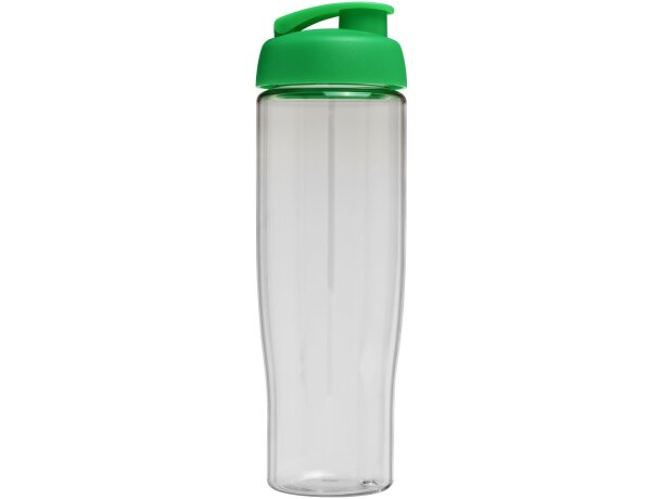 H2O Active® Tempo Bidón deportivo con Tapa Flip de 700 ml personalizado transparente/verde