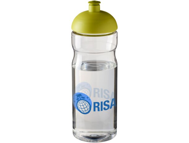 H2O Active® Base Bidón deportivo con Tapa Dome de 650 ml personalizado transparente/lima