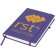 Libretas con banda elastica rivista diseño moderno tapa tactil elegante Morado detalle 32