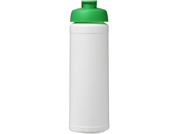 Baseline® Plus Bidón deportivo con Tapa Flip de 750 ml personalizado blanco/verde