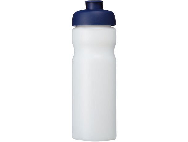 Baseline® Plus Bidón deportivo con tapa Flip de 650 ml personalizado transparente/azul